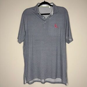 TASC Performance Ole Miss College Football Golf Grey Atheleisure Polo Shirt